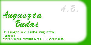 auguszta budai business card